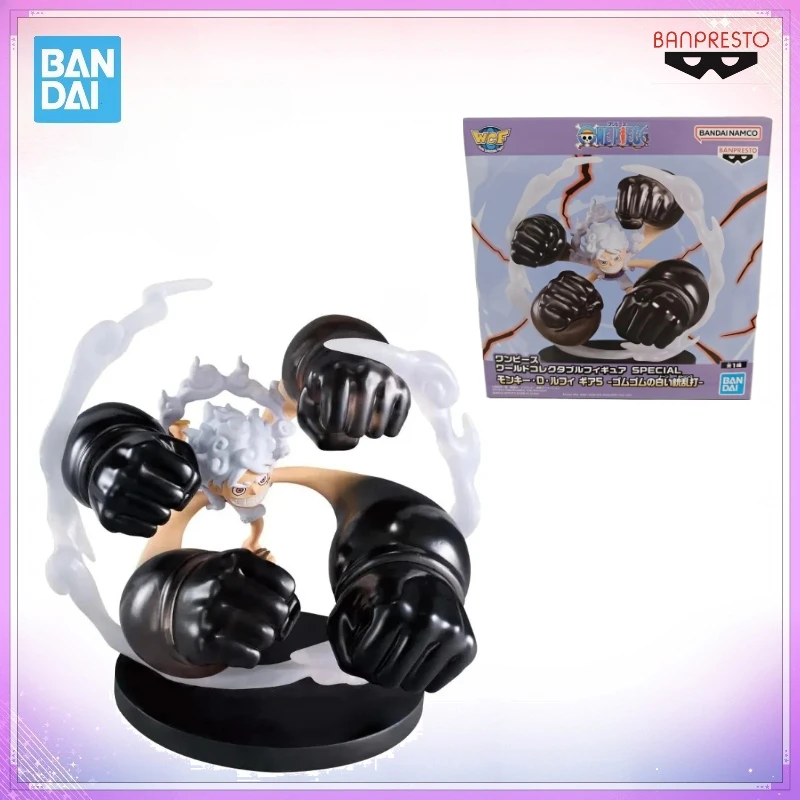 

In Stock Original BANDAI ONE PIECE WCF Nika Luffy Gear 5 White Gun Barrage Special Action Figure Model Collection Toys MVC