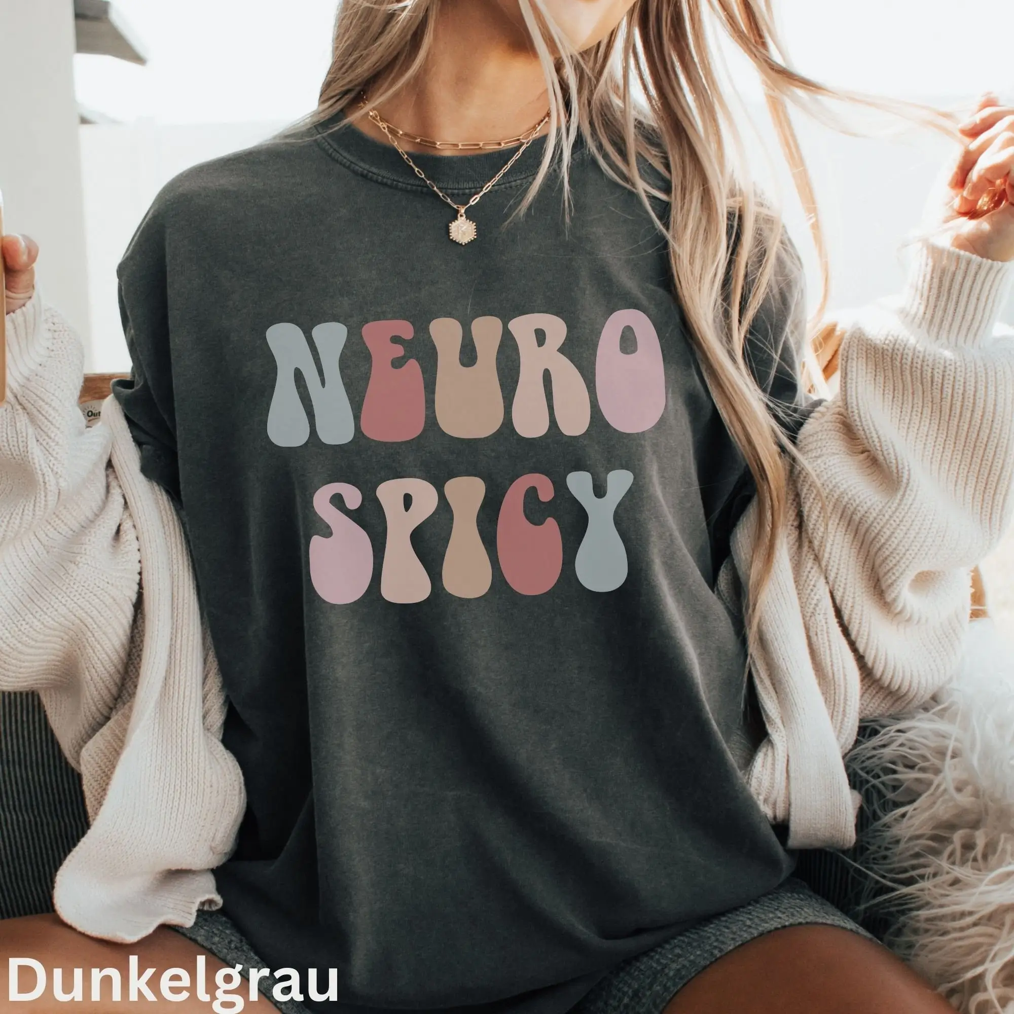 Neuro Spicy T Shirt Cute Mental Health Awareness Heavy Cotton Retro Neurodiversity Neurodivergent Vintage Look