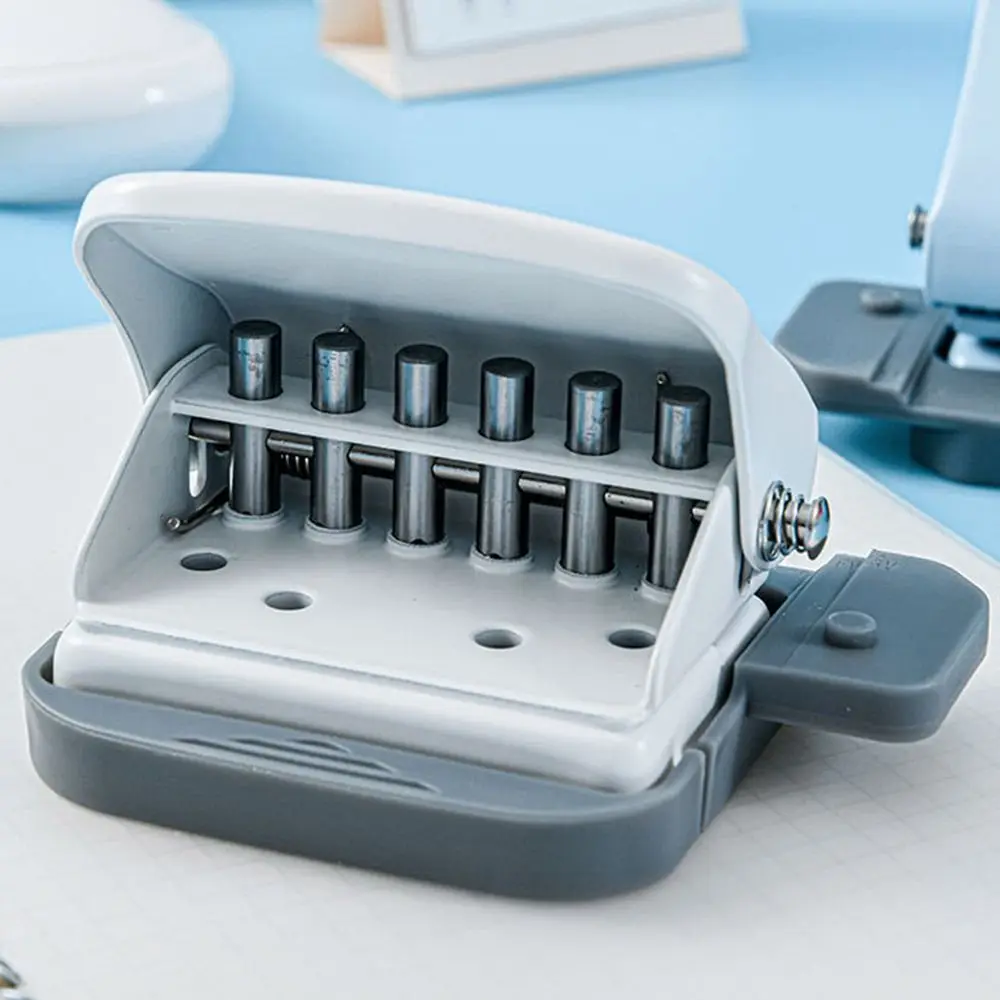 เครื่องเจาะกระดาษ 6 รู ประหยัดแรงงาน สำหรับกระดาษ A4 A5 B5 สมุดโน้ต สมุดภาพ งานเย็บเล่ม สมุดบันทึกแบบใบหลวม แบบวงแหวน เจาะ 6 รู