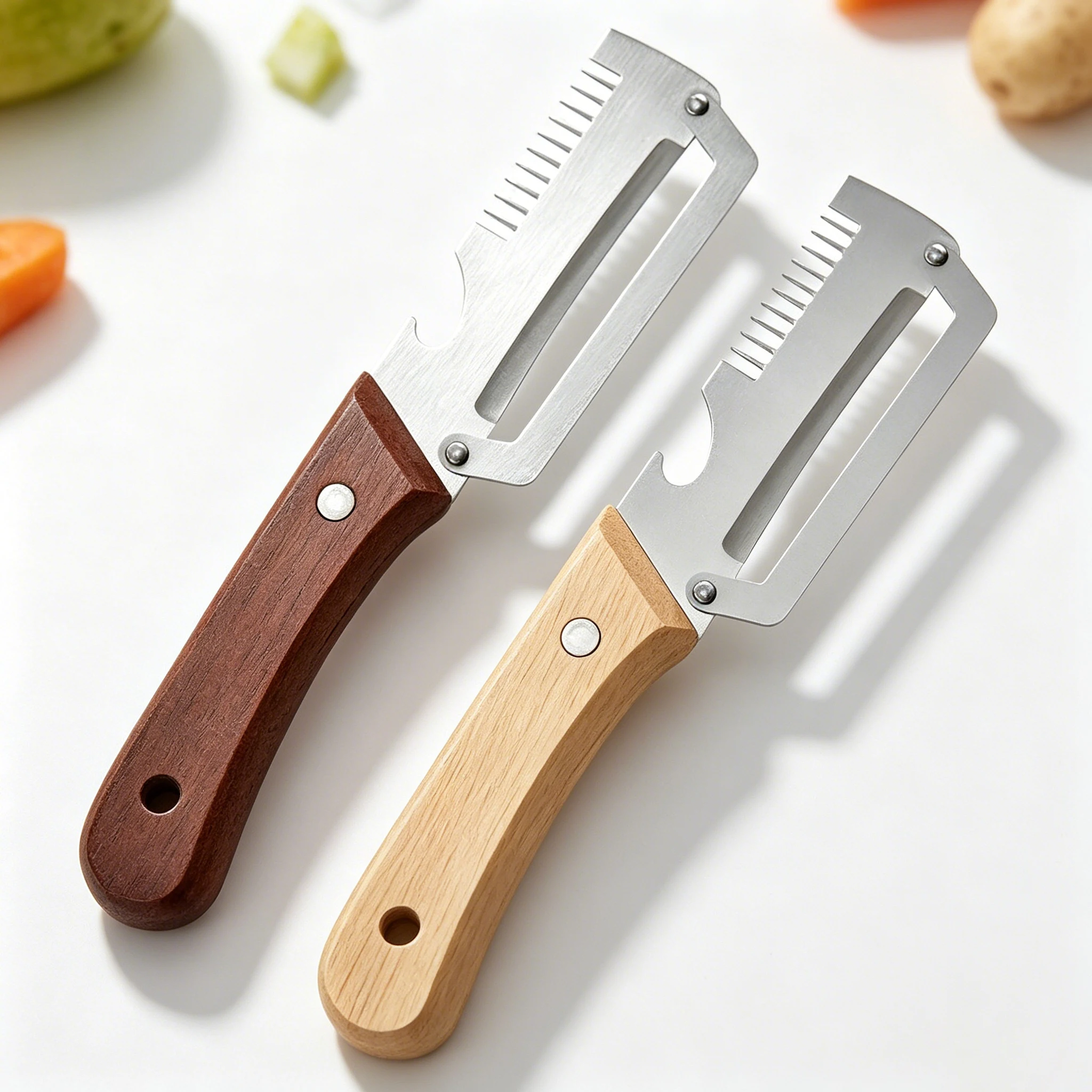 1/2 PCS Multi-functional 3 In 1 Vegetable Peeler Scallion Slicer Bottle Opener Kitchen Fruit Peeling Tool for Home Cooking