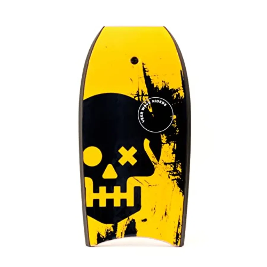 

Body Board for beach and wave riding - durable polyethylene core with vibrant blue color - ultra-smooth slick bottom for speed