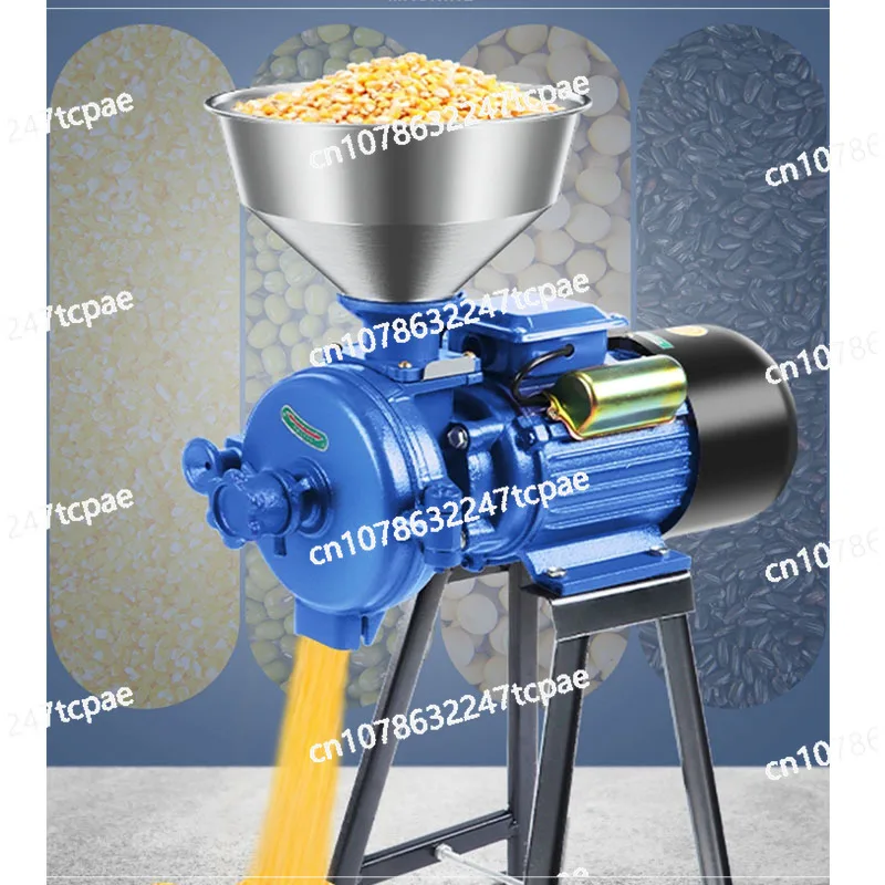 

Grinding Bean Grinder W/Funnel Milling Machine Wet and Dry Whole Grains Grinder Corn Rice