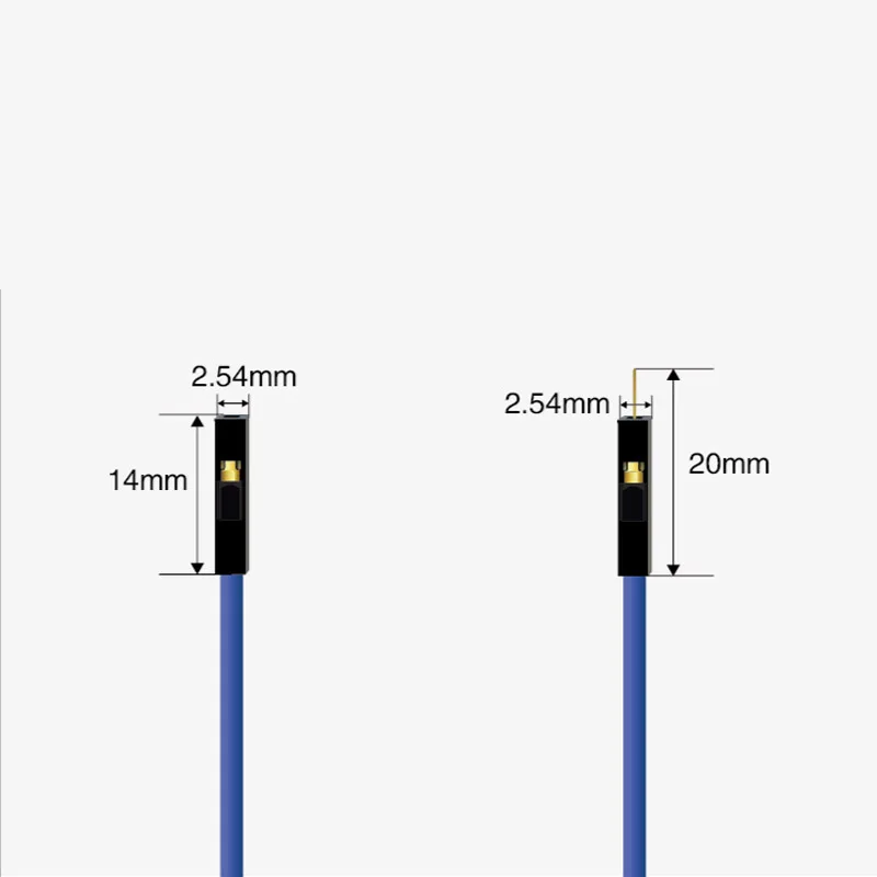 Câble Dupont multicolore 26awg, 2.54mm, fil de raccordement à 1 broche 1P-1P femelle à femelle/mâle à mâle pour Arduino 10CM/20CM/30CM/50CM
