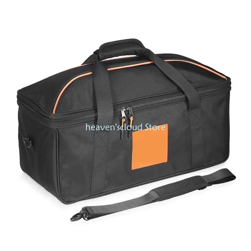 y88b-スタイリッシュなブラックナイロン収納ケースラジカセ-2-3-4-ワイヤレススピーカー用防水保護と追加のポケットを提供