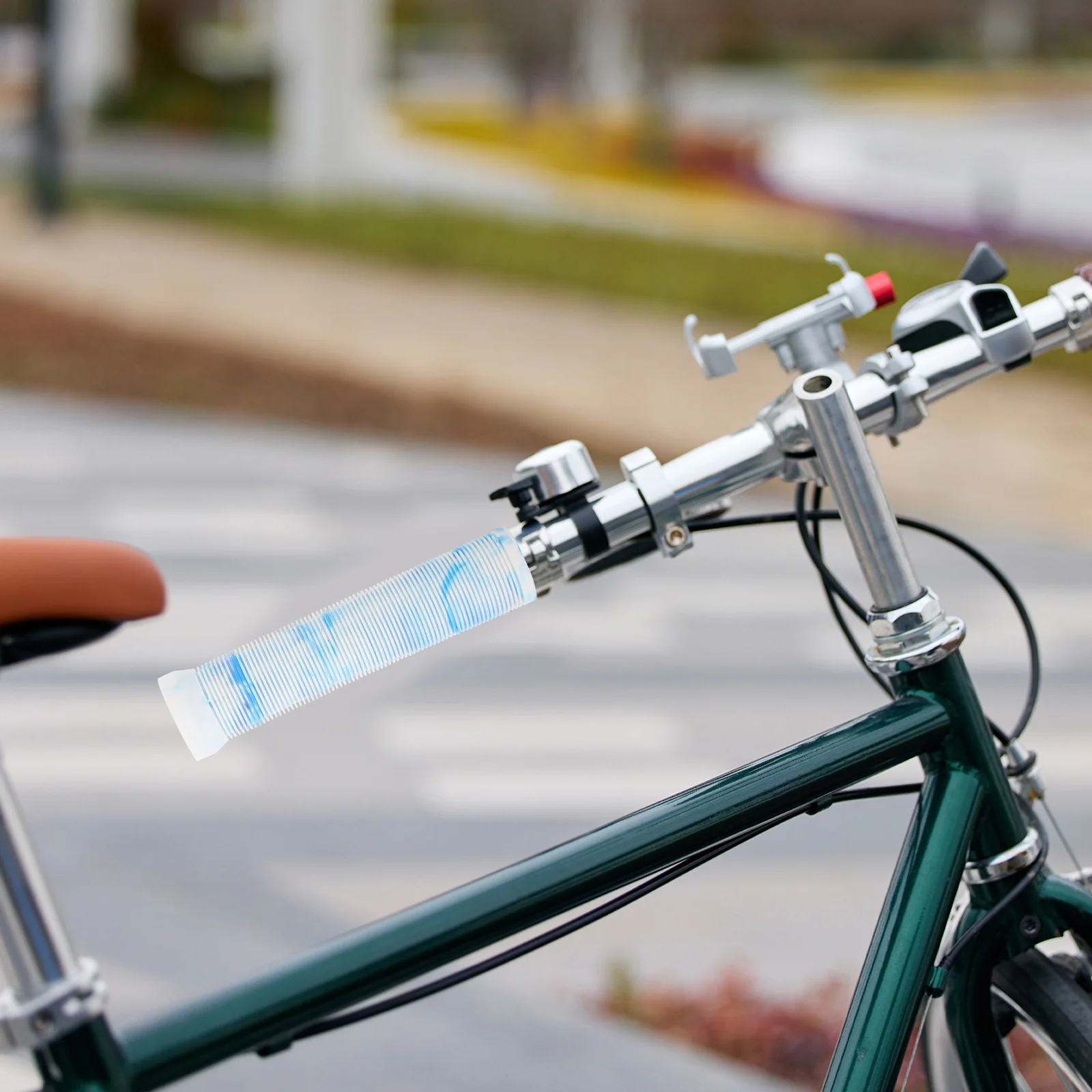 1Pair Thickened Soft Rubber Bicycle Handlebar Grips Nonslip Durable for Kids Bikes Scooters Mountain Cycling Equipment