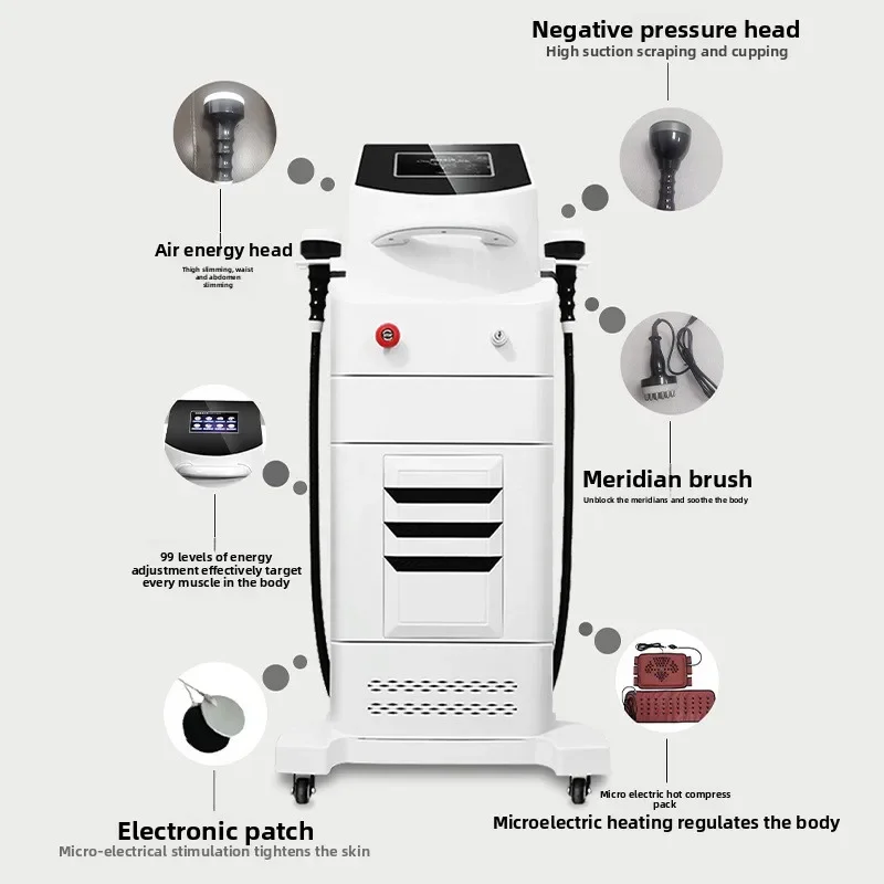 Nano Vacuum Body Sculpting Machine, Heating Gua Sha Device for Abdomen Tightening, Belly Slimming & Meridian Dredging