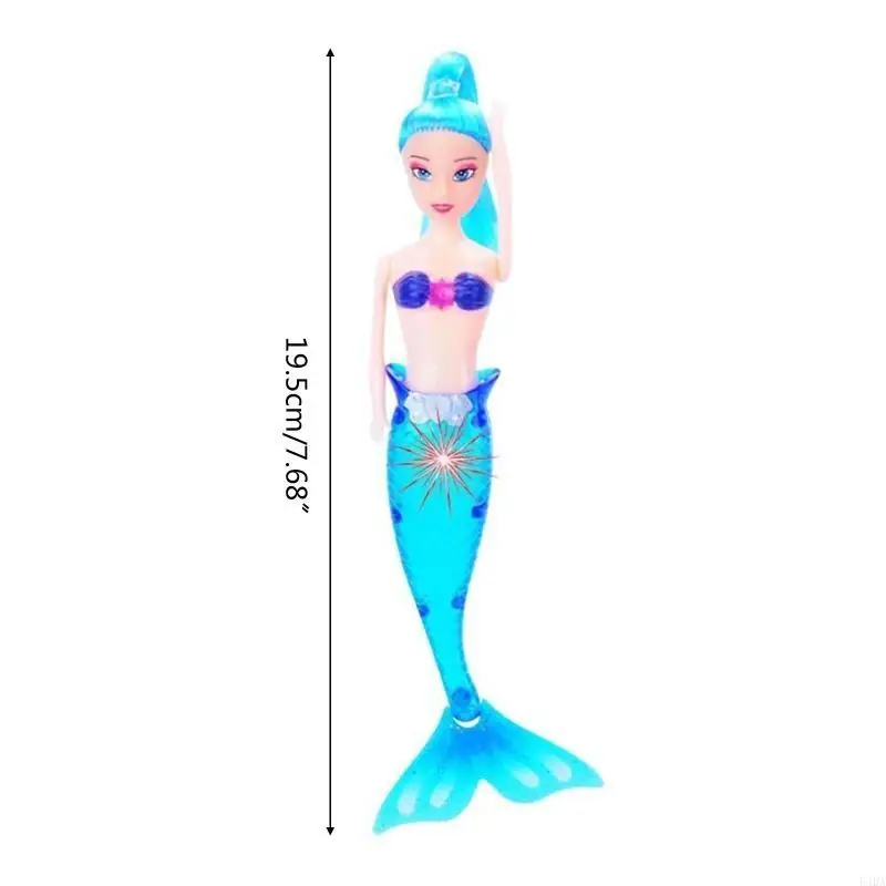 54DA Princess for Doll Toy Creative Mermaids for Doll with Lighting Tail Flexible view 6