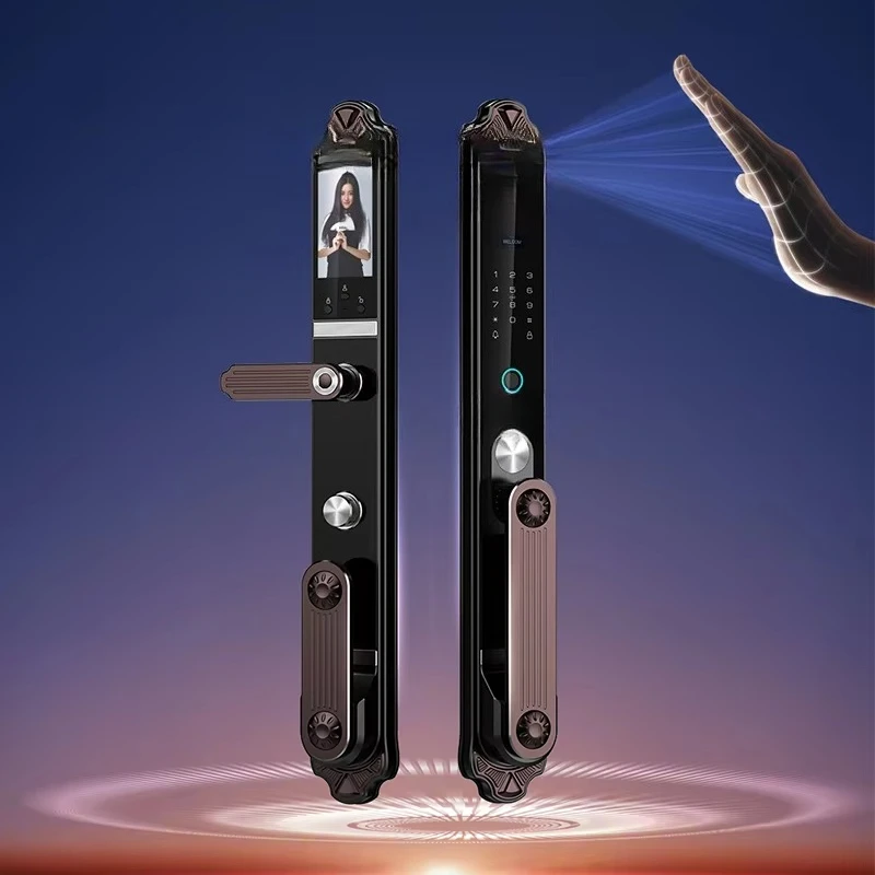 Villa Double Door Smart Door Lock Palm Vein 3D Face Recognition Fingerprint Home Anti-theft Password Waterproof Aluminum Alloy