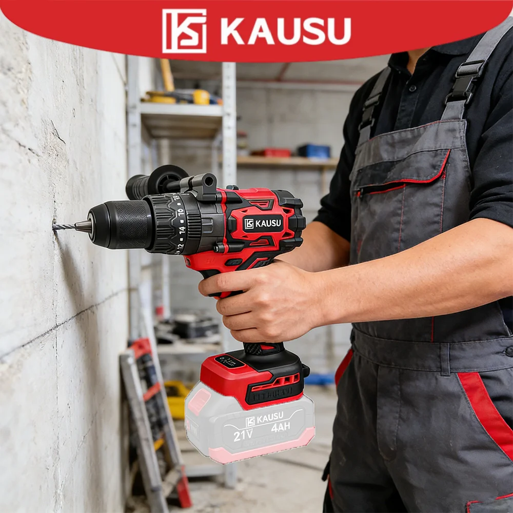 

Бесщеточная 13-мм 2-скоростная электрическая ударная дрель с 20+3 режимами крутящего момента, беспроводная многофункциональная ударная дрель, электроинструмент для аккумулятора Makita 18V