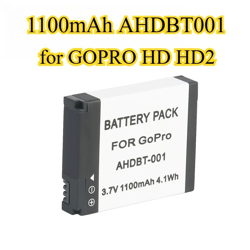 

1100mAh AHDBT001 Battery Suitable for GOPRO HERO 960 HERO NAKED SURF HERO HD2 Sports Camera Battery