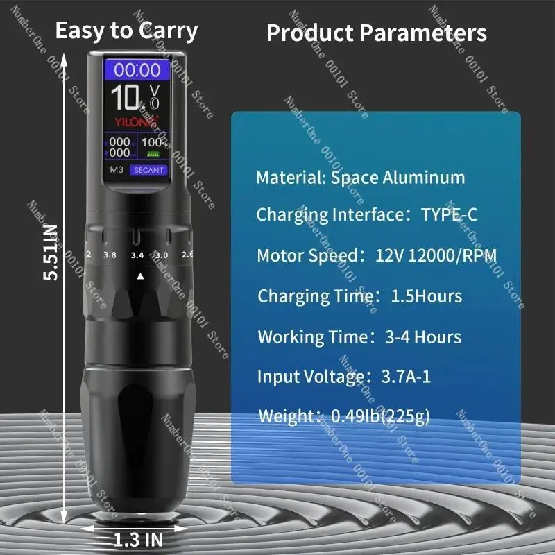 Professional PMU Supply Kit Wireless Rechargeable Tattoo Battery Pen Motor Machine Full Set Liner Shader Eyebrow Lip Rotary Use