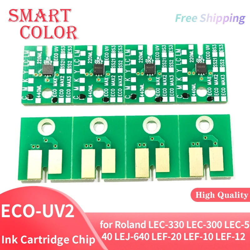 220ML ECO-UV2 LEC Chip EUV2 Permanent Chip for Roland LEC-330 LEC-300 LEC-540 LEJ-640 LEF-20 LEF-10 LEF-12 UV ink Cartridge