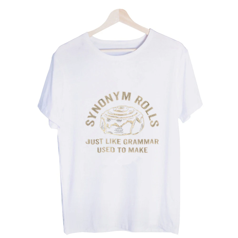 Men's Cinnamon Roll Typography Print Graphic Tee, Casual Short Sleeve Crew Neck T-Shirt for Daily Wear and Weekend Outfits