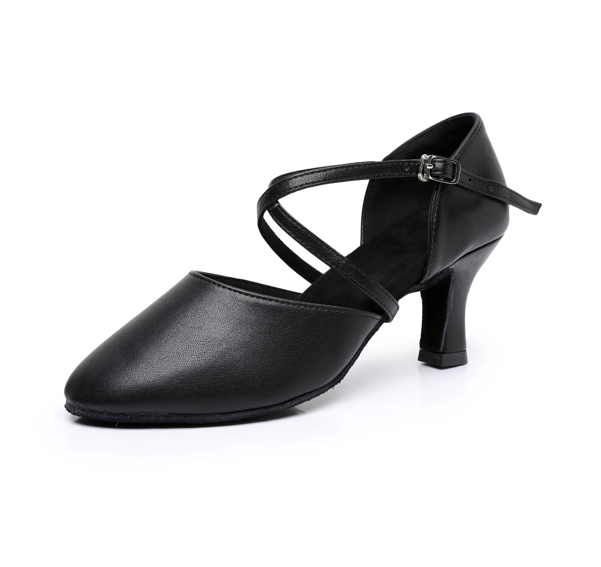 New Arrival Black Women\'s Latin Dance Shoes Professional Ballroom Salsa Tango Dancing Shoes Sneakers Soft Suede Sole 5/7cm Heel