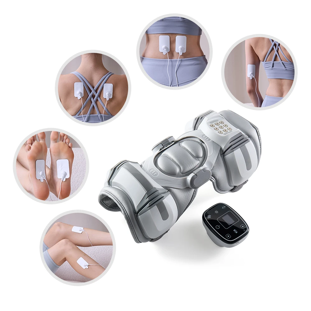 New val Knee Massager with Heat, Vibration, Kneading & Airbag Compression Functions, Knee Massage Wrap for Joint