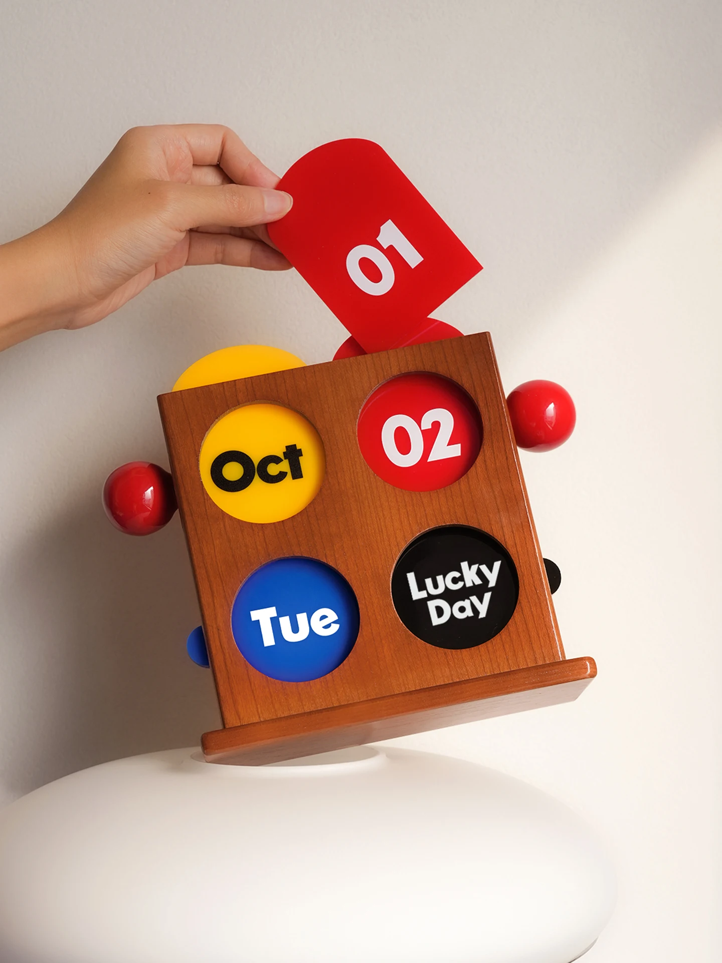 

Ретро-календарь из дерева: креативные украшения для дома, настольные декорации в стиле Баухаус, универсальный календарь на весь год, подарок