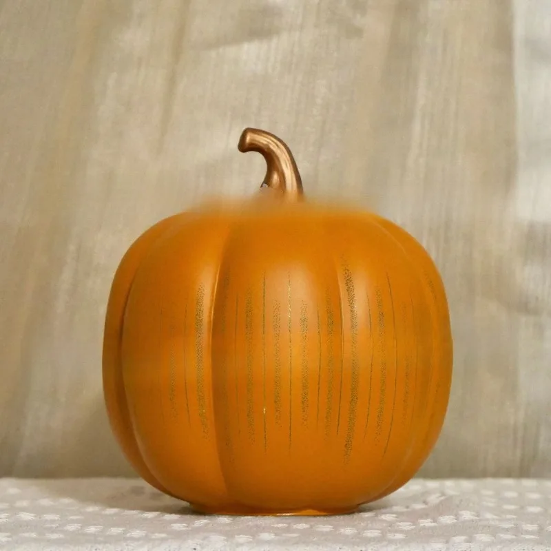 

Стеклянный ночник в виде тыквы с таймером 6, теплый светодиодный домашний декор на Хэллоуин, украшение для стола, праздничный подарок, универсальный декор, простой в использовании