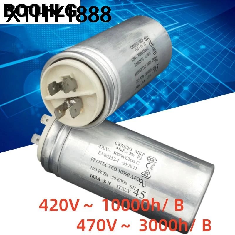 1PCS 45uF C870ZE3 MKP Motor Start Capacitor 470V