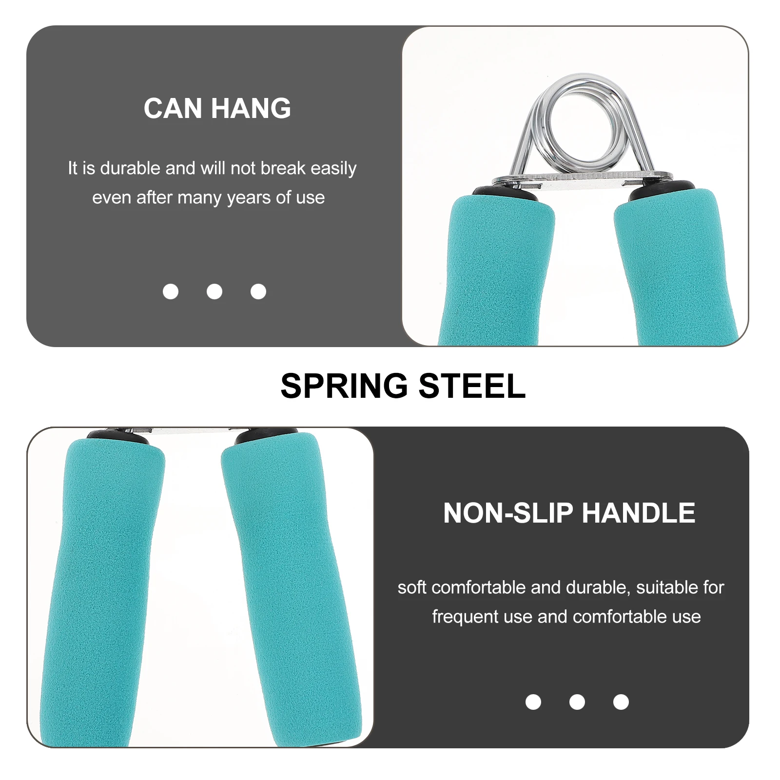

2pcs Spring Gripper Exerciser Durable Fitness Equipment Finger Trainer Strengthening Wrist Strength Gym