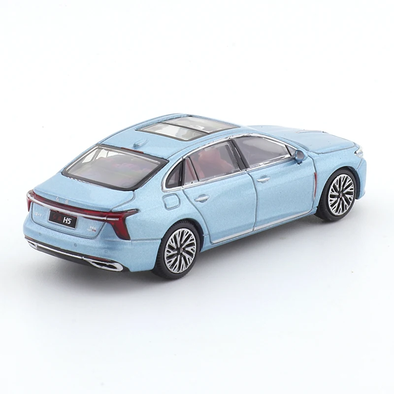 XCARTOYS 1/64 Second-generation Hongqi H5 Aurora Blue Car Alloy Motor Vehicle Diecast Metal Model Kids Xmas Gift Toys for Boys