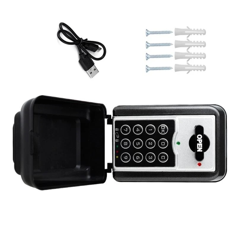 DXAB Wall Mounted Large Key Lock Box Combination Lock Box for Outdoor Spare Key Hider