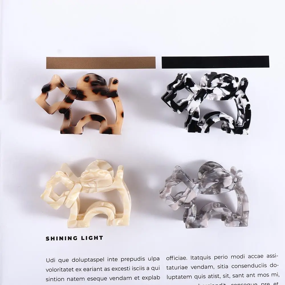 Acetic Acid Daily Leopard Pattern Girls Dog Hollow Hair Claw Women Hair Accessories Animal Barrettes Korean Style Hair Clip