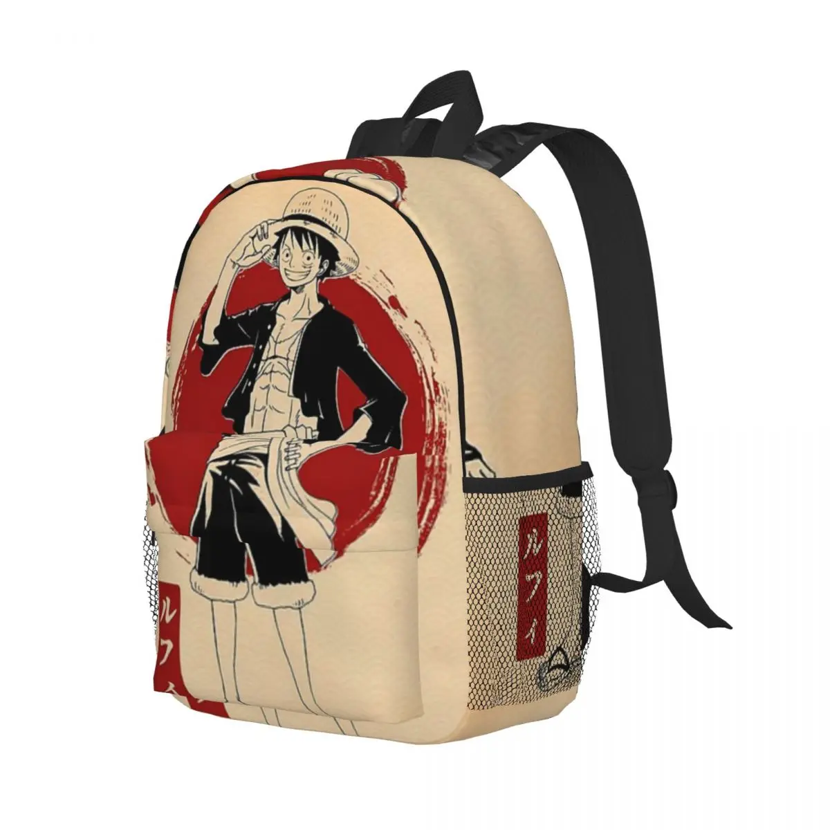 Ruffy einteiliger Anime für Mädchen Jungen große Kapazität Studenten rucksack leichter wasserdichter Rucksack 15 Zoll