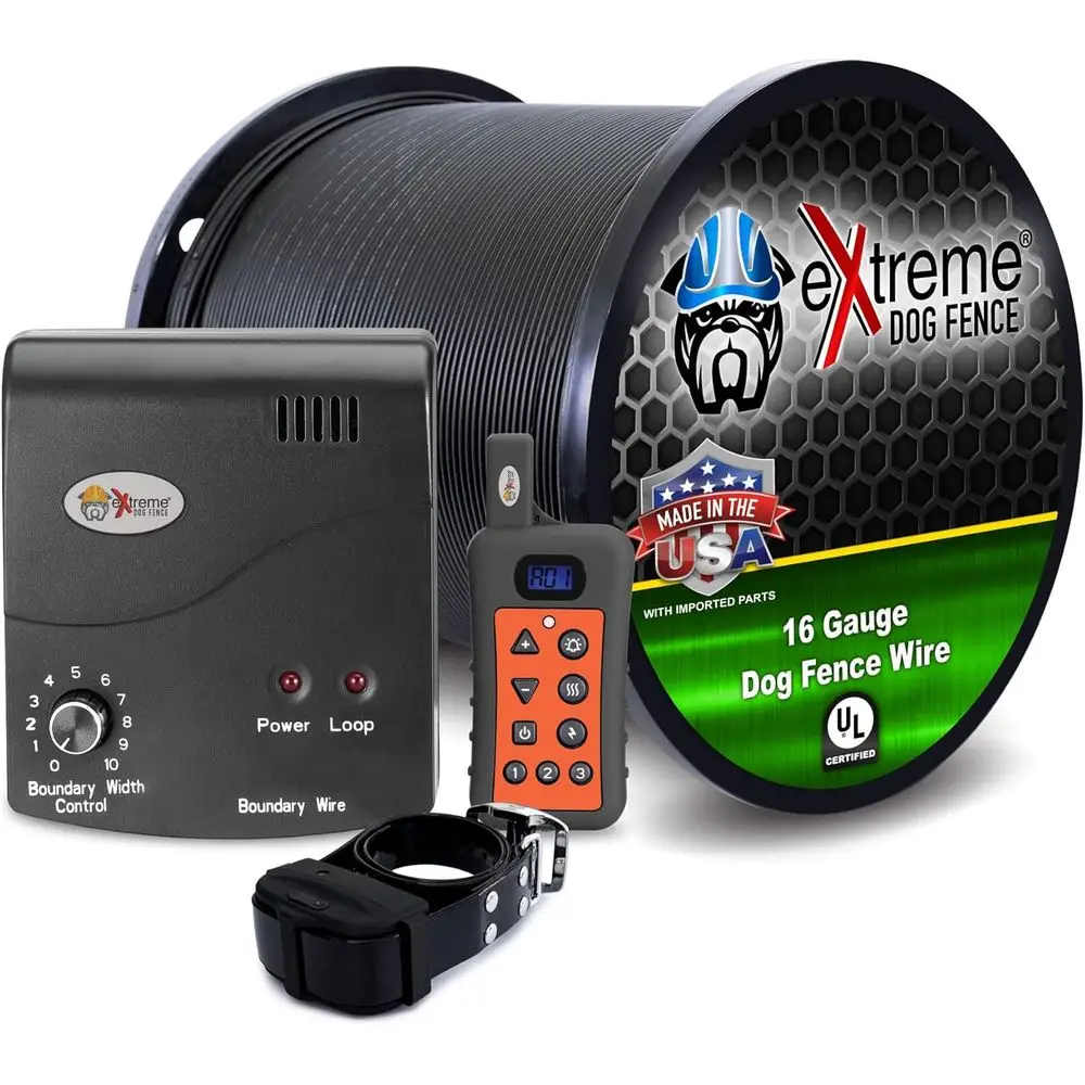 

Underground Dog Fence System with Remote Trainer for 1 Dog - 1000ft 16-Gauge Wire for 1 Acre Area