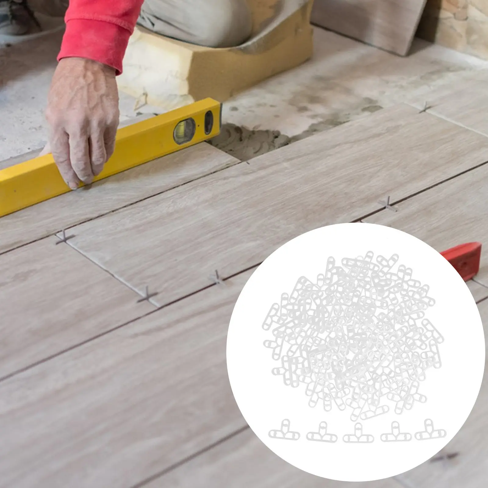 

100 шт. Т-образных прокладок для выравнивания плитки, система позиционирования керамической плитки, профессиональный набор для укладки пола