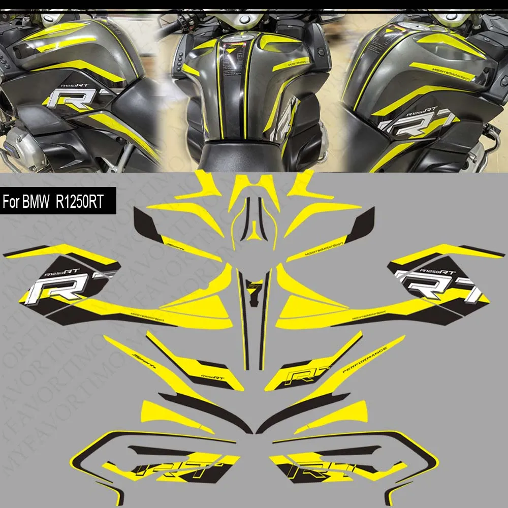 Motorcycle For BMW R1250RT R 1250 RT Tank Pad Grips Kit Knee Trunk Luggage Cases Fairing Fender Protector Wheels Stickers Decals