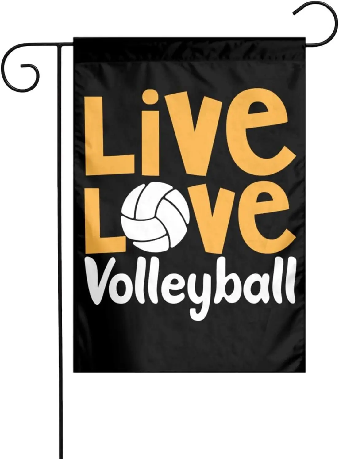 Live Love Volleyball Garden Flag 12x18 Inch Polyester Garden Flags Double Sided Garden Flag Outdoor Patio Flags Decorative G zzo