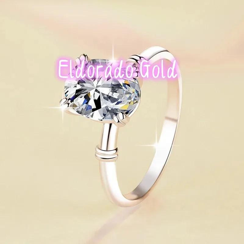 

Eldorado Gold Eldorado Gold Eldorado Eldorado Women's Oval Ring PT950 Platinum Moissanite 2Ct - Women's Exclusive, Classic Tim