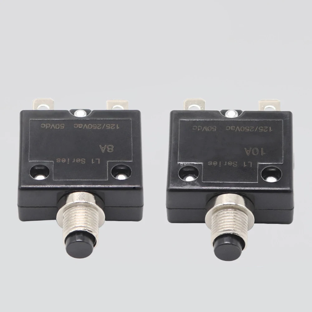 125-250V Protector Motor Protection Easy Reset Excessive Current Detection Current Options 5A, 8A, 10A, 15A, 18A, 20A, 25A, 30A