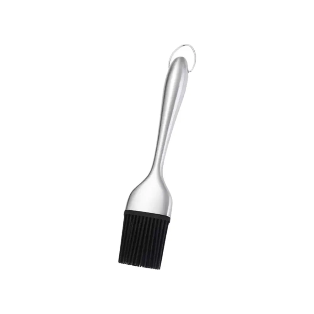 

Stainless Steel Barbecue Grill Brush Hollow Handle Heat Resistant Pancake Brush Detachable Non-Stick Surface BBQ Brush Kitchen