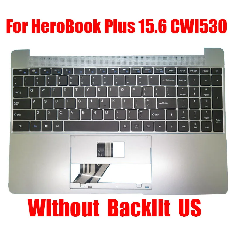 Подставка для рук для ноутбука Chuwi для HeroBook Plus 15,6 CWI530, серый, без подсветки, верхний чехол для клавиатуры на английском и американском языке, новый