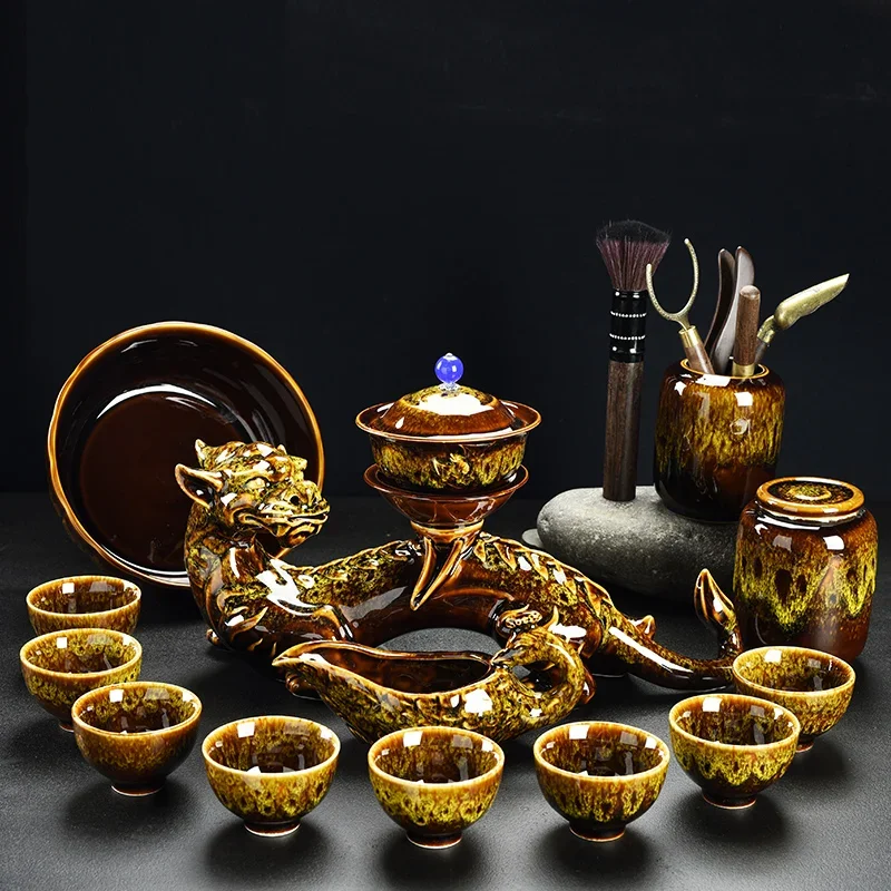 Ceremony Chinese Tea Set Kung Fu Puer Luxury Serving Traditional Tea Cup Set Ceramic Living Room Kitchen Tasse Home Teaware