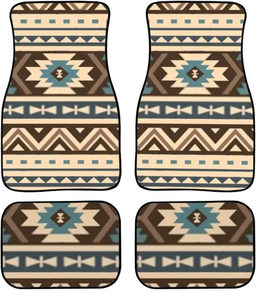 

4 шт., автомобильные коврики в этническом стиле