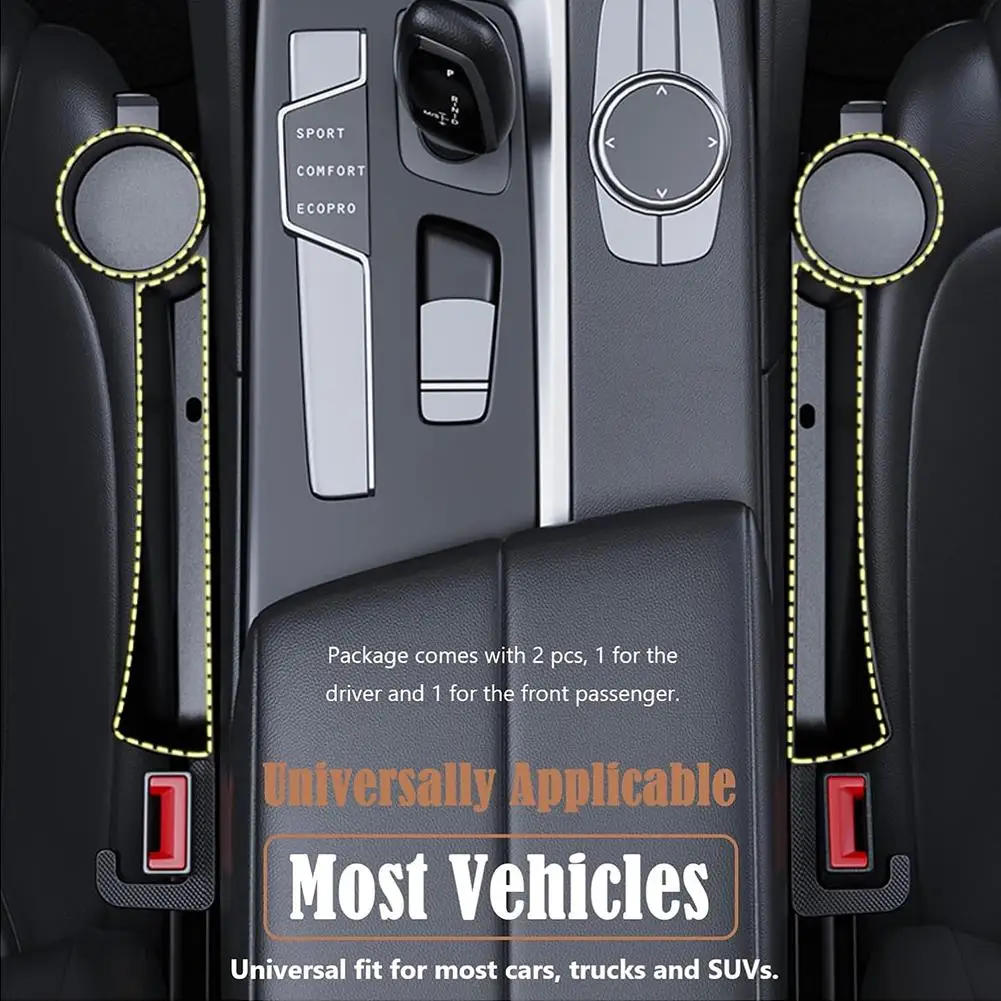 

1Pair Car Seat Organizer 4 in 1 Multifunctional Gap Filler Organizer Storage Box With Cup Holder Hook Auto Gap Filler Strip Belt