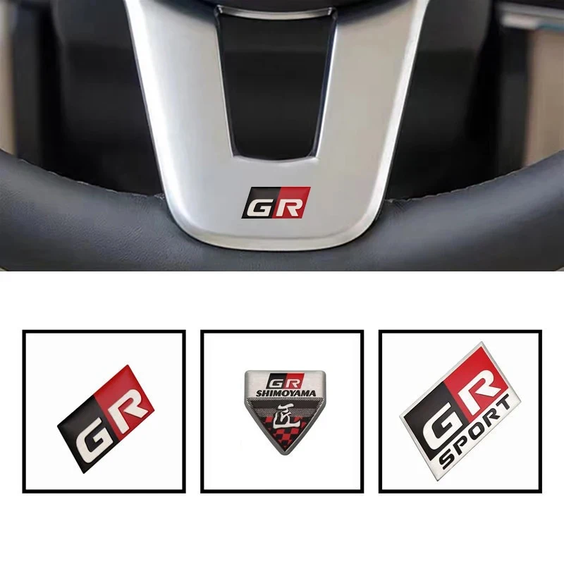Pegatina de Metal 3D para coche, etiquetado de logotipo, insignia de emblema, calcomanías para Toyota GR Sport Gazoo Racing RAV4 C-HR Prado, accesorios de acceso automático