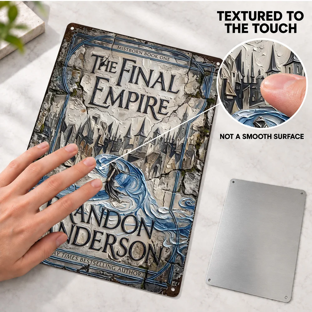 The Final Empire Book Cover Literature Aluminum Poster Customized Metal Sign Illustrated Wall Art For Reading Nook Reader Gift
