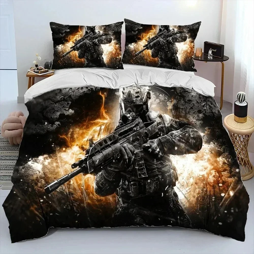 

3D Print Game Call of Duty COD Bedding Set Duvet Cover Bed Set Quilt Cover Pillowcase Comforter king Queen Size Boys Quilt Cover