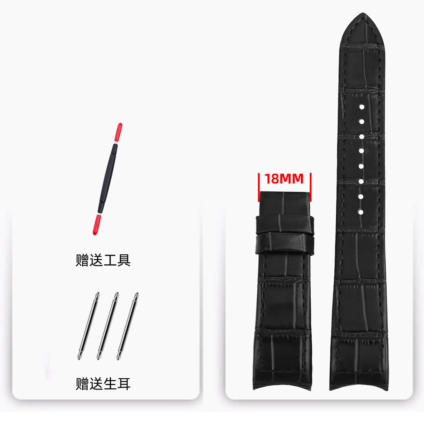Suitable for Seiko Leather Strap Premier Series SNP041 SNP044 7D48-0AG0 Cowhide Strap 21mm image 3