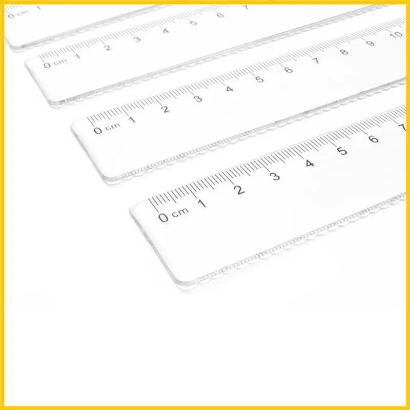 

5 Pcs 15cm 20cm Plastic Ruler Straight Ruler Clear Ruler Measuring Tool Primary School Ruler Set School Office Supplies