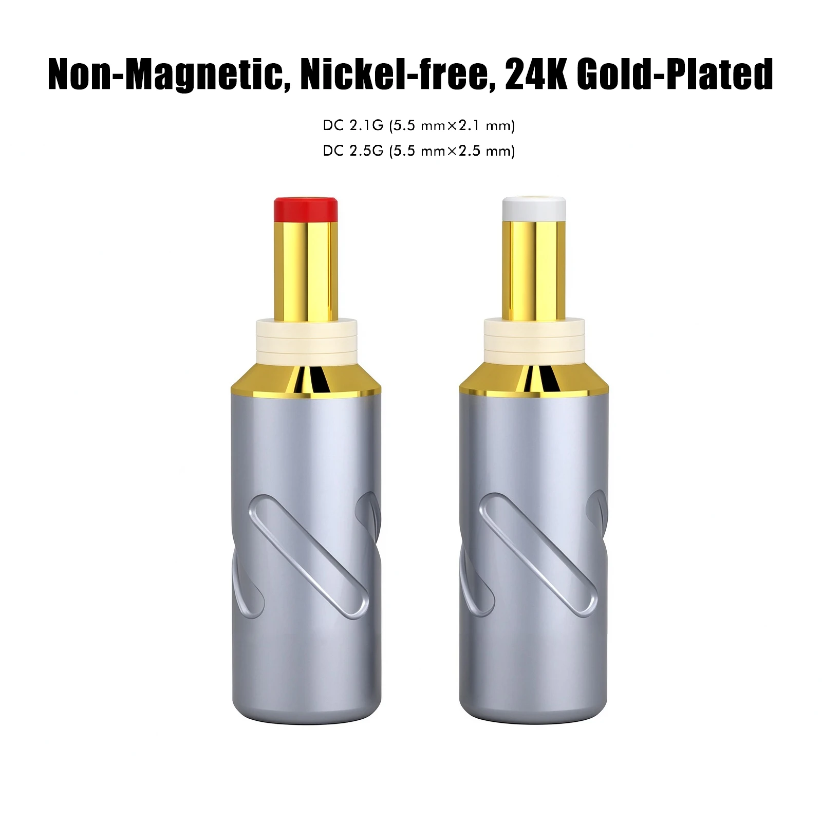 Monosaudio DC21G DC25G Plug 24K Gold-plated Connector Jack DIY DC Barrel Connector Plug For Audiophile