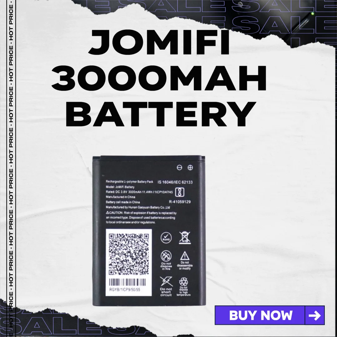 JoMiFi 3000mAh Battery For JIO MIFI India 4G Wireless Router Battery Replacement