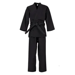 Judo gi uniforme de karatê crianças e adultos estudante karate gi uniforme de artes marciais cinto grátis judô gi preto branco acessórios de judô 2024