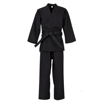 Uniforme de Karate Judo Gi para niños y adultos, uniforme de artes marciales de Karate Gi, cinturón gratis, Accesorios de Judo Gi en blanco y negro 2024