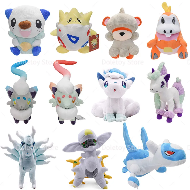 Pokemon Plush Hisuian Zorua Ninetales Latios Galarian Ponyta Alolan Vulpix Fuecoco Latios Arceus Pokémon Soft Stuffed Toy Gifts