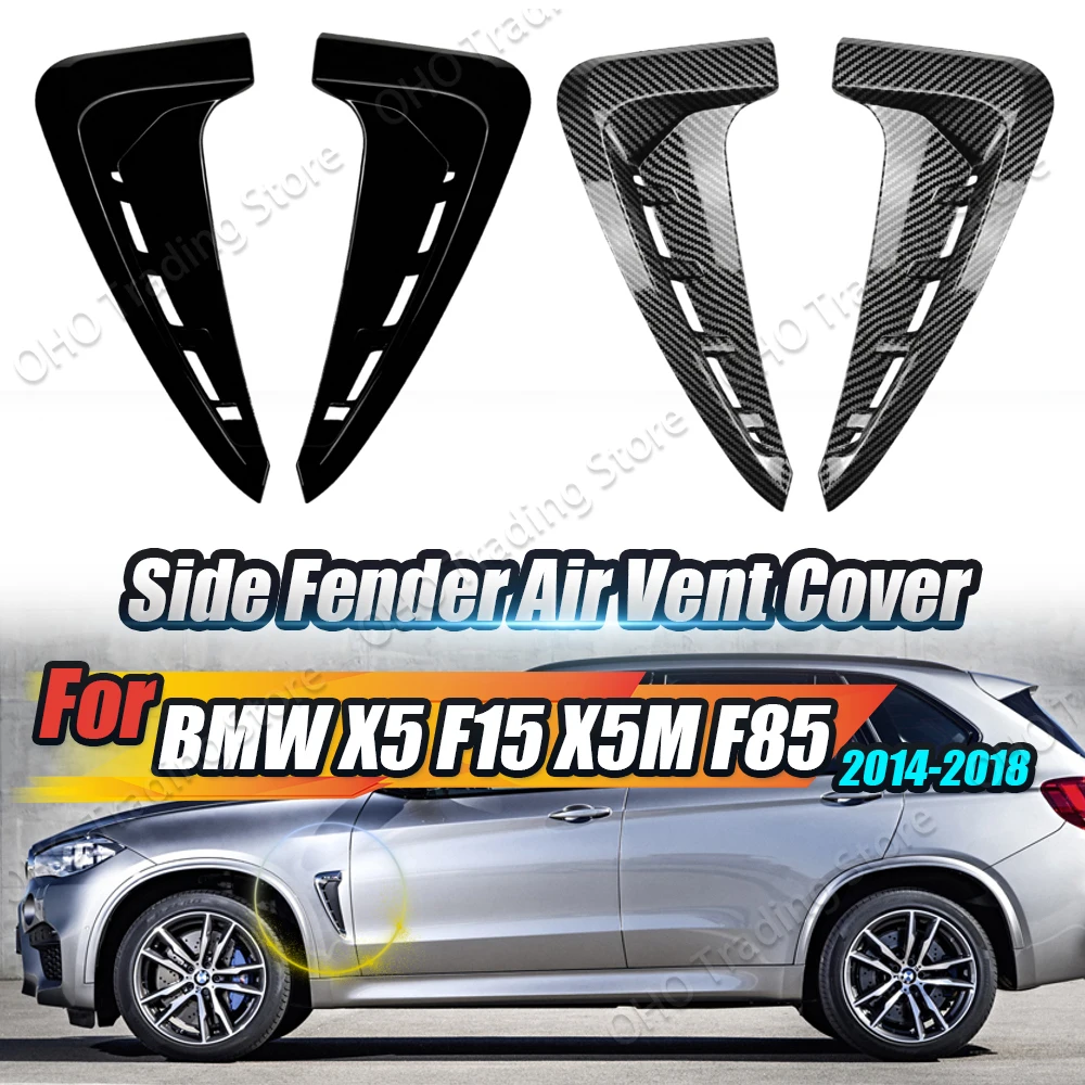 

Car Front Side Fender Wing Air Vent Cover For BMW X5 F15 2014-2018 M Sport Shark Gills Sticker Trim Body Kit Exterior Tuning