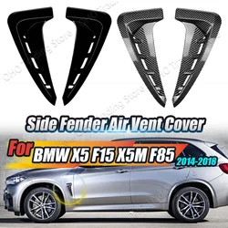 Car Front Side Fender Wing Air Vent Cover For BMW X5 F15 2014-2018 M Sport Shark Gills Sticker Trim Body Kit Exterior Tuning